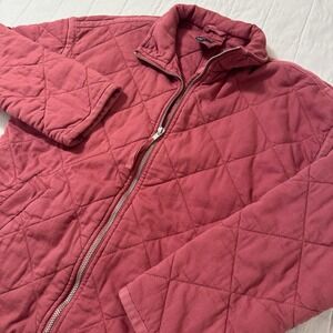 Gap Women's Quilted Jacket SMALL Vintage Style Burgundy Maroon EUC Full Zip